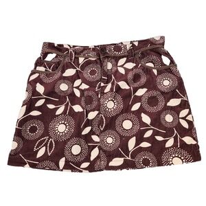 Boden Corduroy Floral Denim Skirt Size 16